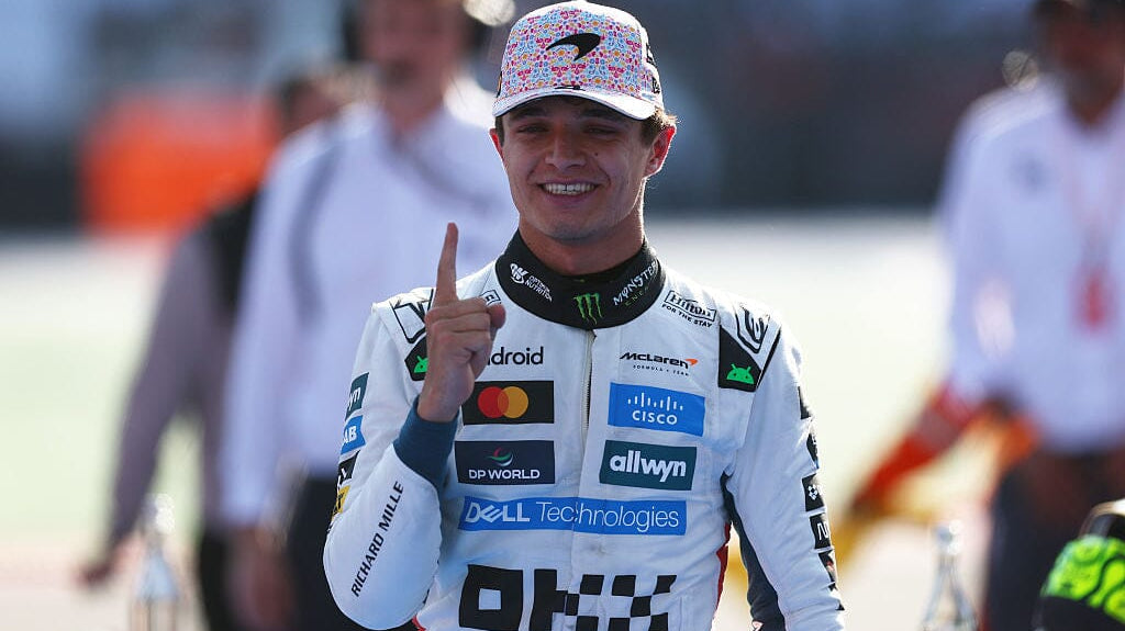 race winner Lando Norris of Great Britain and Mclaren celebrates in parc ferme during the F1 Grand Prix of Mexico at Autodromo Hermanos Rodriguez on October 26, 2025 in Mexico City Photo by Clive Rose/Getty Images Editorial #2243477300