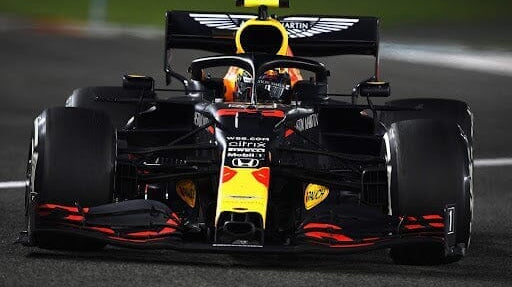 Sergio Perez on the track