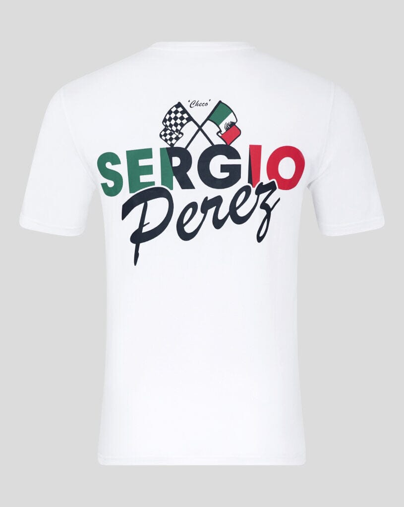 Red Bull Racing F1 Sergio "Checo" Perez Flag T-Shirt - White/Navy T-shirts Red Bull Racing
