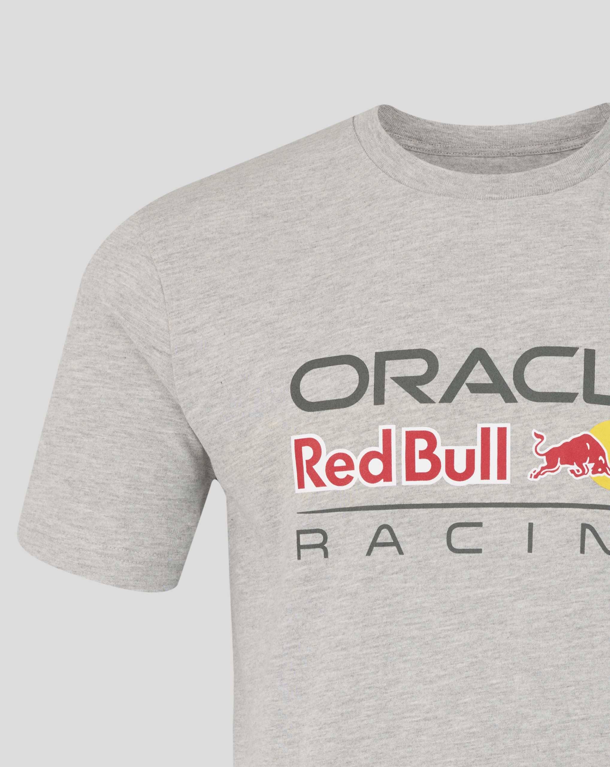 Red Bull Racing F1 Large Front Logo T-shirt - Grey Marl/Blue T-shirts Red Bull Racing