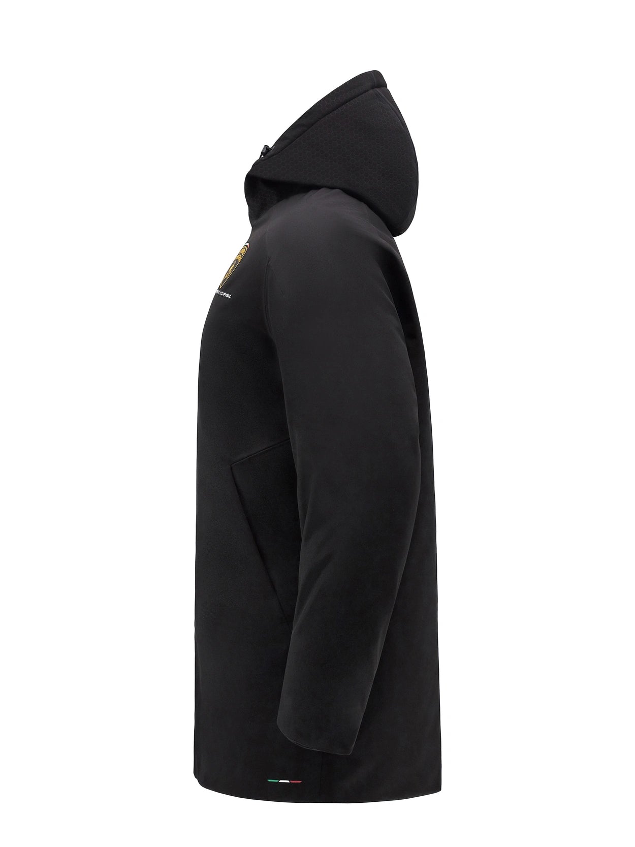 Automobili Lamborghini Squadra Corse Men's Team Parka Jacket - Black Jackets Automobili Lamborghini