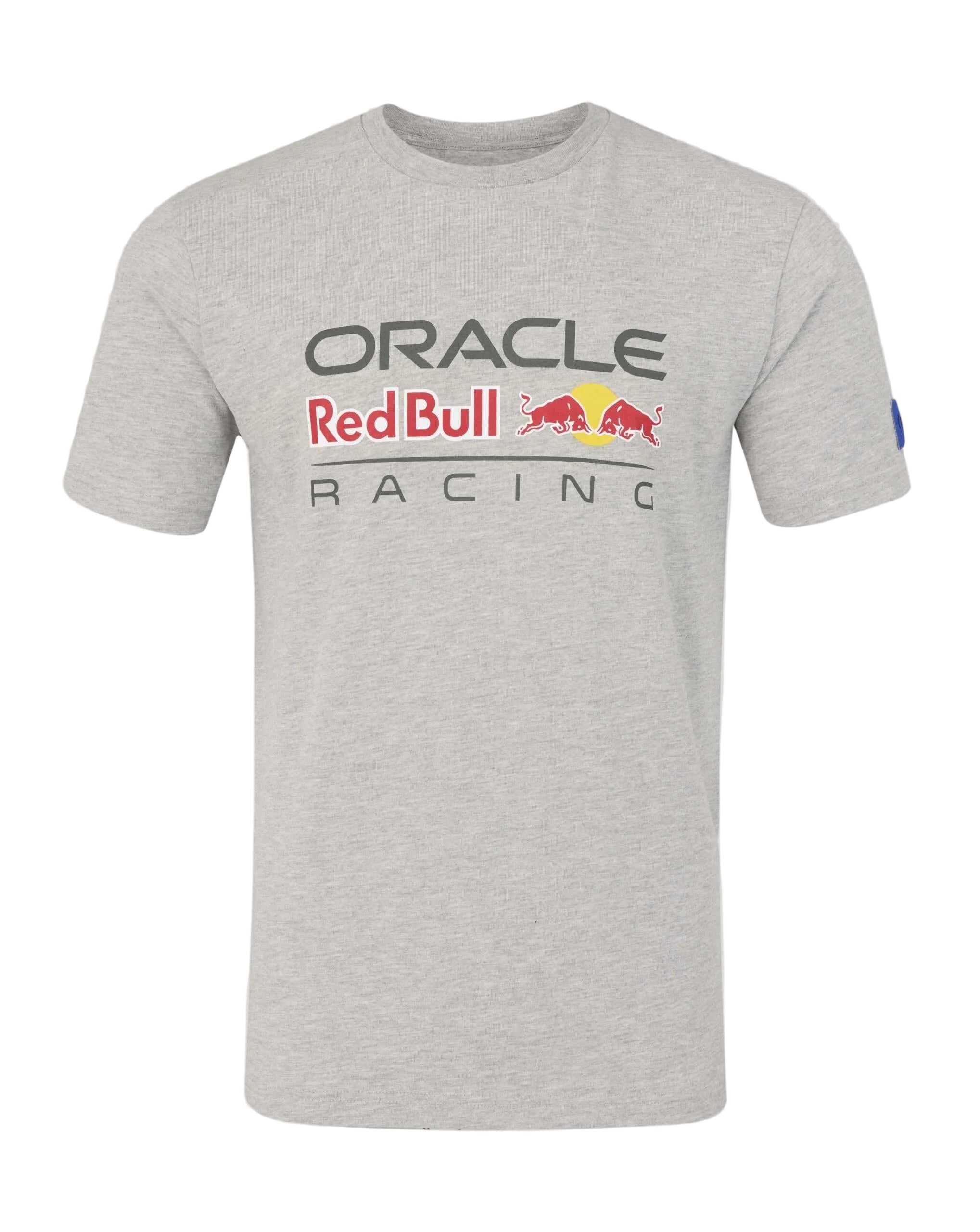Red Bull Racing F1 Large Front Logo T-shirt - Grey Marl/Blue T-shirts Red Bull Racing XS Gray