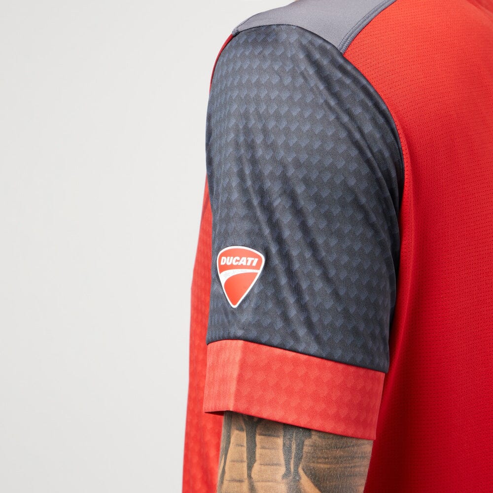 Ducati x Macron Men's Padel T-Shirt - Red/Black T-shirts Ducati