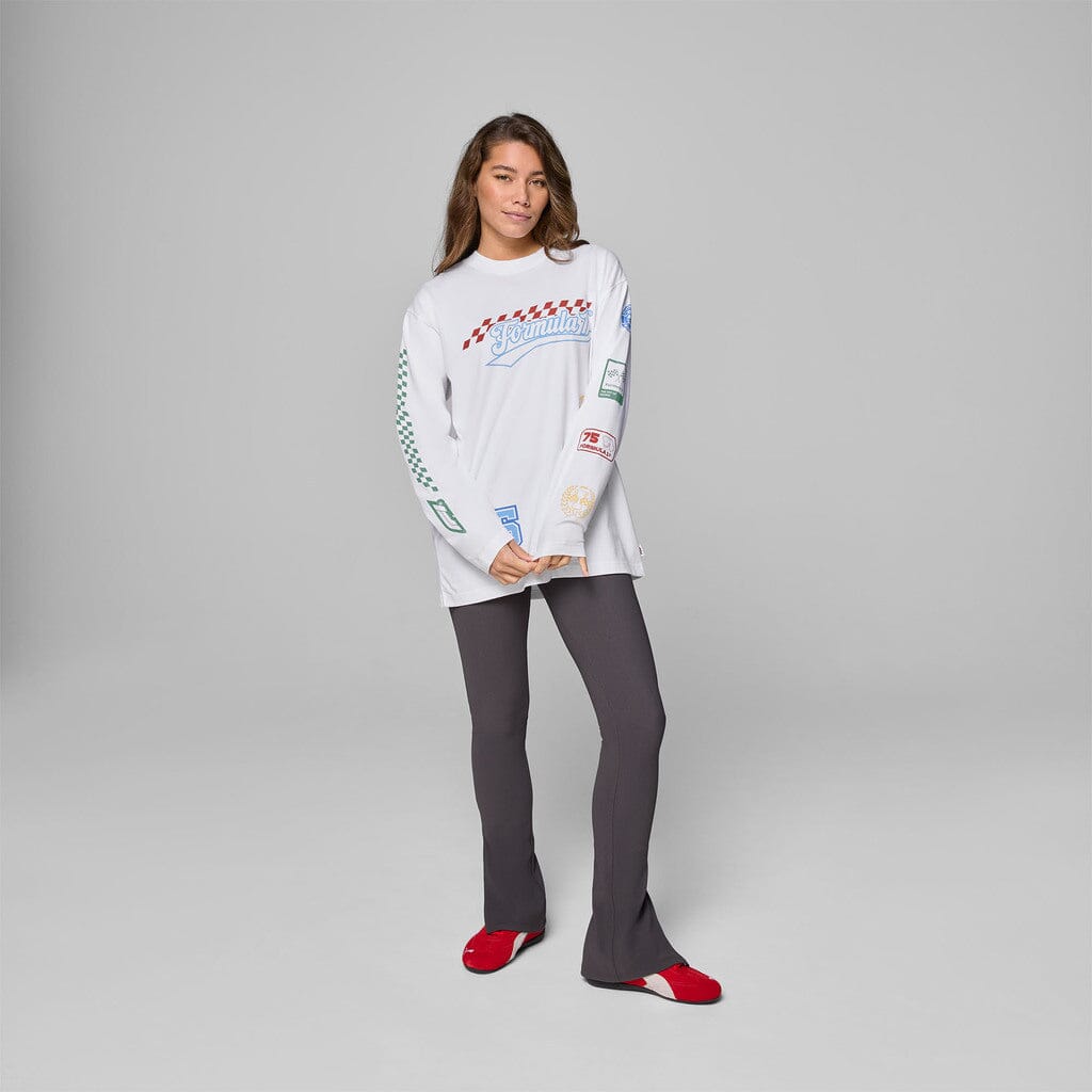 Formula 1 Tech Legacy Graphic Long Sleeve T-Shirt - White T-shirts Formula 1