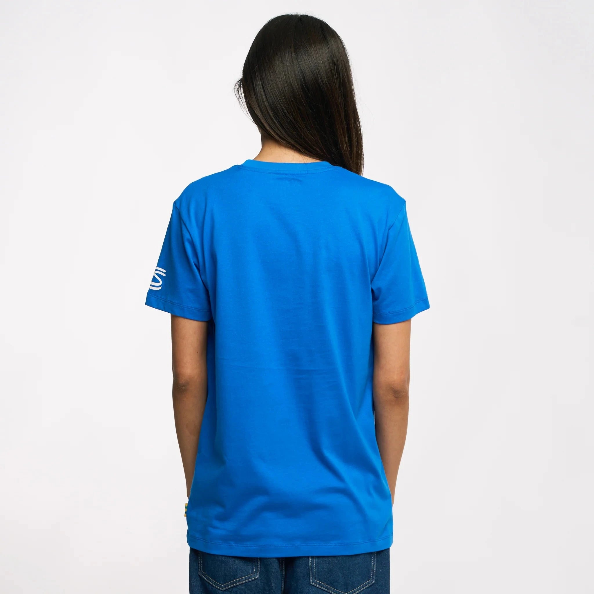 Ayrton Senna F1 Silverstone Circuit Graphic T-Shirt - Blue T-shirts Ayrton Senna