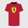 Scuderia Ferrari F1 Kids Large Shield T-Shirt - Youth Dark Cherry/Puma Black T-shirts Scuderia Ferrari 3-4 Years Red