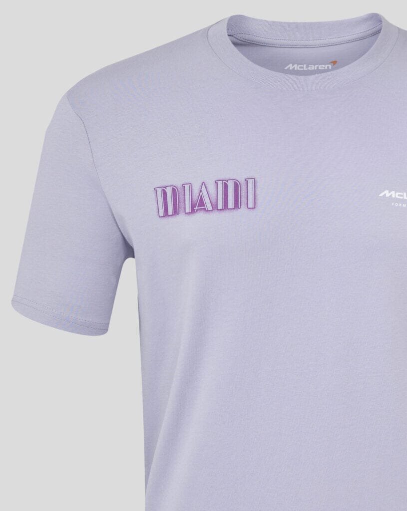 McLaren F1 Miami GP Oversized Fit Graphic T-Shirt - Purple T-shirts McLaren-Castore