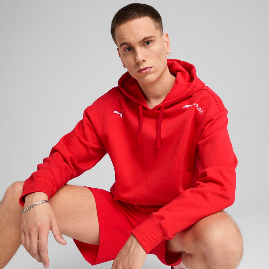 Formula 1 Tech Relaxed Essential Hoodie - Black/Red Hoodies Formula 1