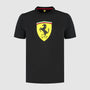 Scuderia Ferrari F1 Men's Large Shield T-Shirt -Dark Cherry/Puma Black T-shirts Scuderia Ferrari XS Black