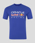 Red Bull Racing F1 Large Front Logo T-shirt - Grey Marl/Blue T-shirts Red Bull Racing XS Blue