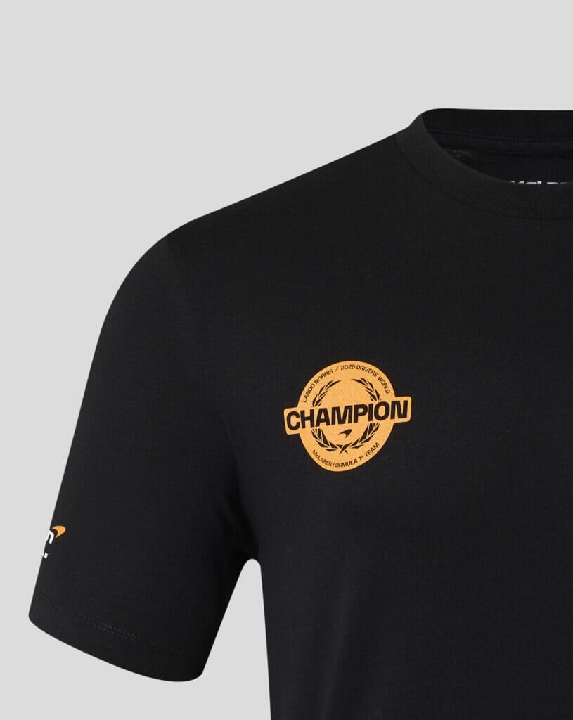 McLaren F1 Lando Norris Championship Winner T-Shirt - Black T-shirts McLaren-Castore