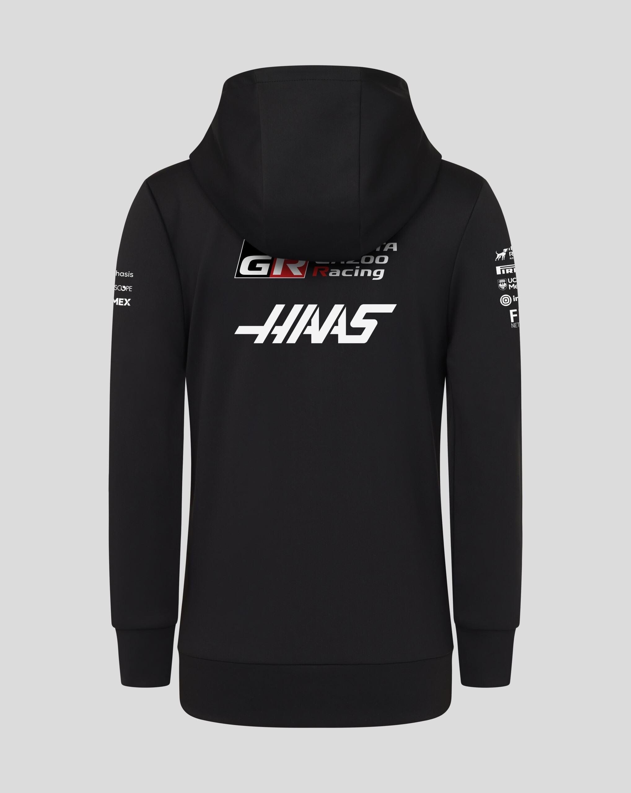 Haas Racing F1 2026 Kids Team Pullover Hoodie - Youth Black Hoodies Haas F1 Racing Team