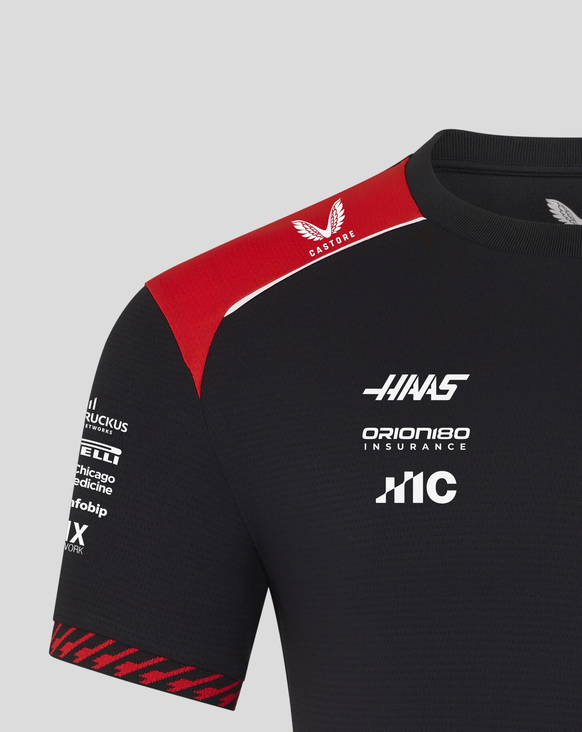 Haas Racing F1 2026 Men's Team Set Up T-Shirt - Black T-shirts Haas F1 Racing Team