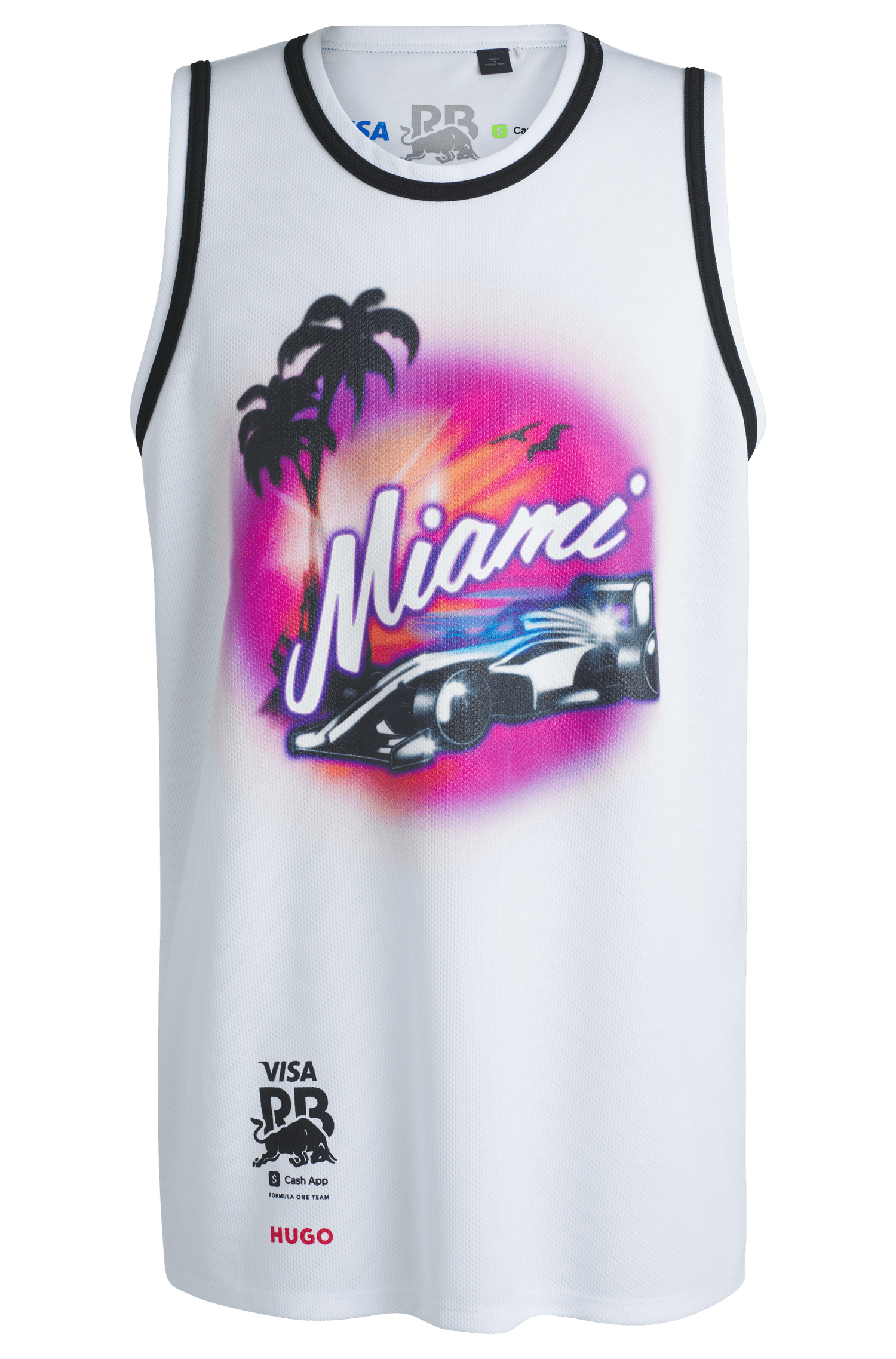 Visa Cash App RB F1 Special Edition Miami GP Tank Top Jersey - White Tank Top Visa Cash App RB