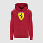 Scuderia Ferrari F1 Kids Large Shield Hoodie - Youth Dark Cherry/Puma Black Hoodies Scuderia Ferrari 3-4 Years Red