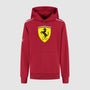 Scuderia Ferrari F1 Kids Large Shield Hoodie - Youth Dark Cherry/Puma Black Hoodies Scuderia Ferrari 3-4 Years Red