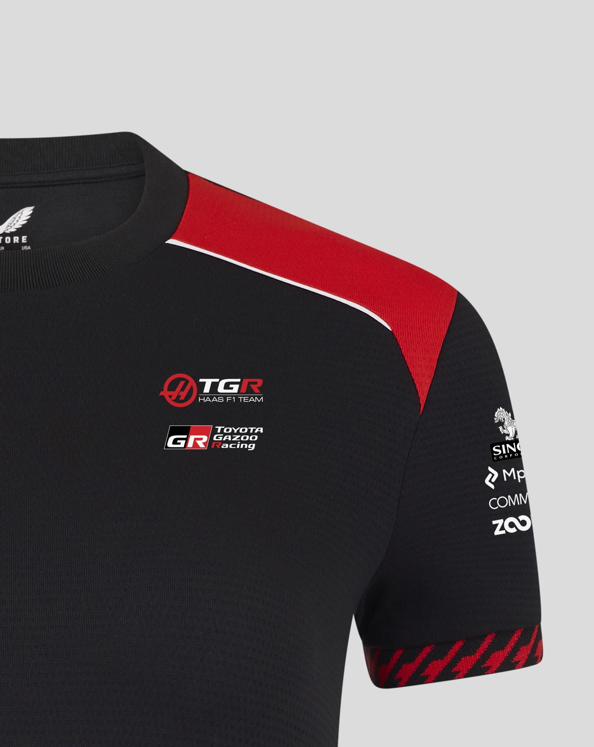 Haas Racing F1 2026 Women's Team Set Up T-Shirt - Black T-shirts Haas F1 Racing Team