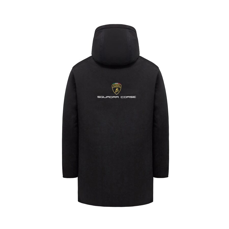 Automobili Lamborghini Squadra Corse Men's Team Parka Jacket - Black Jackets Automobili Lamborghini