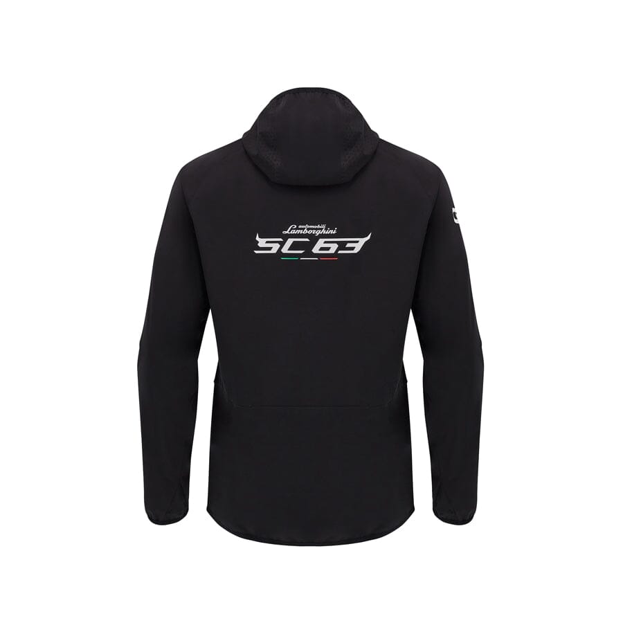Automobili Lamborghini SC63 Hypercar Men's Team Rain Jacket - Black Jackets Automobili Lamborghini