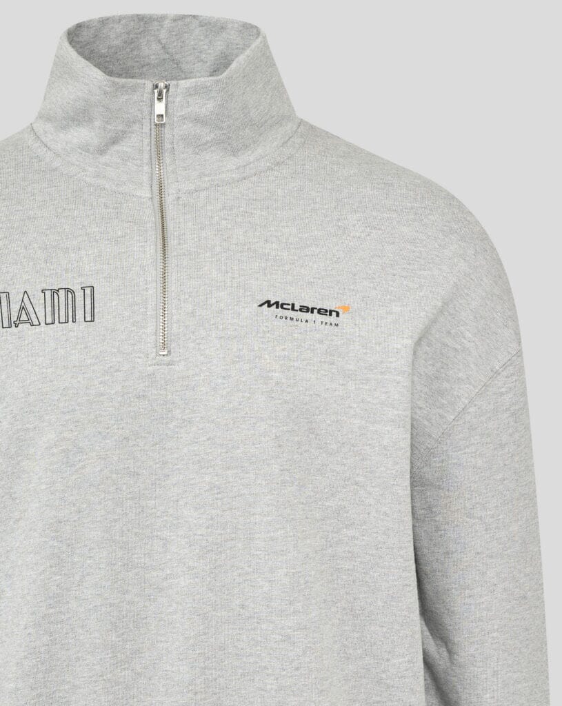 McLaren F1 Miami GP 1/4 Zip Sweatshirt - Gray Sweatshirt McLaren-Castore