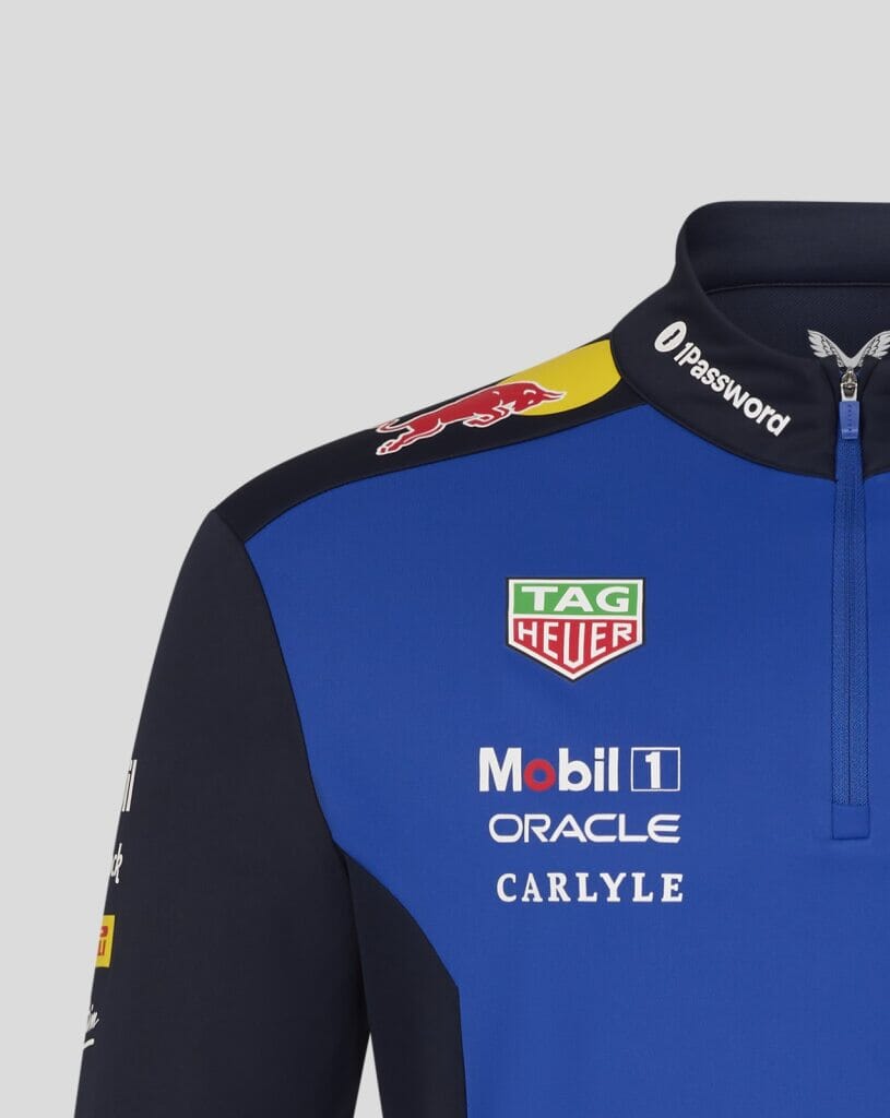 Red Bull Racing F1 2026 Team 1/4 Zip Mid Layer - Blue/Navy Sweaters Red Bull Racing
