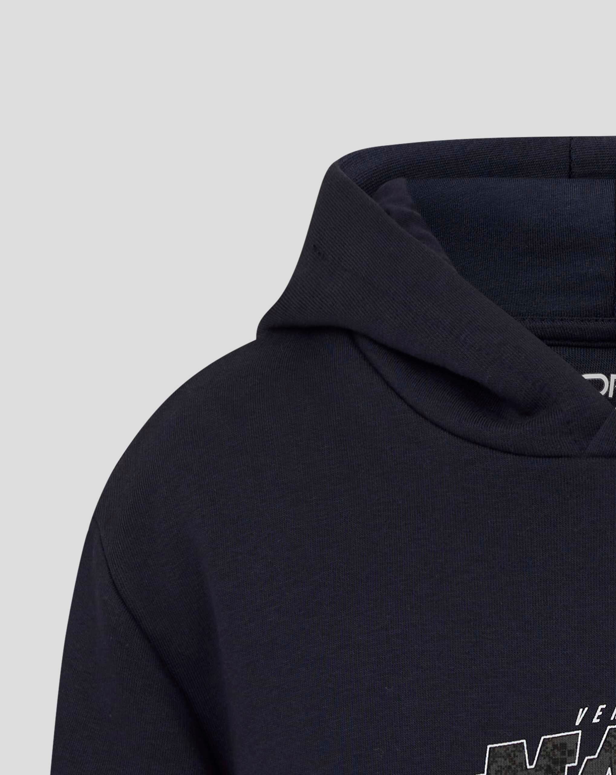 Red Bull Racing F1 Kid's Max Verstappen Pixel Graphic Pullover Hoodie - Youth Navy Hoodies Red Bull Racing