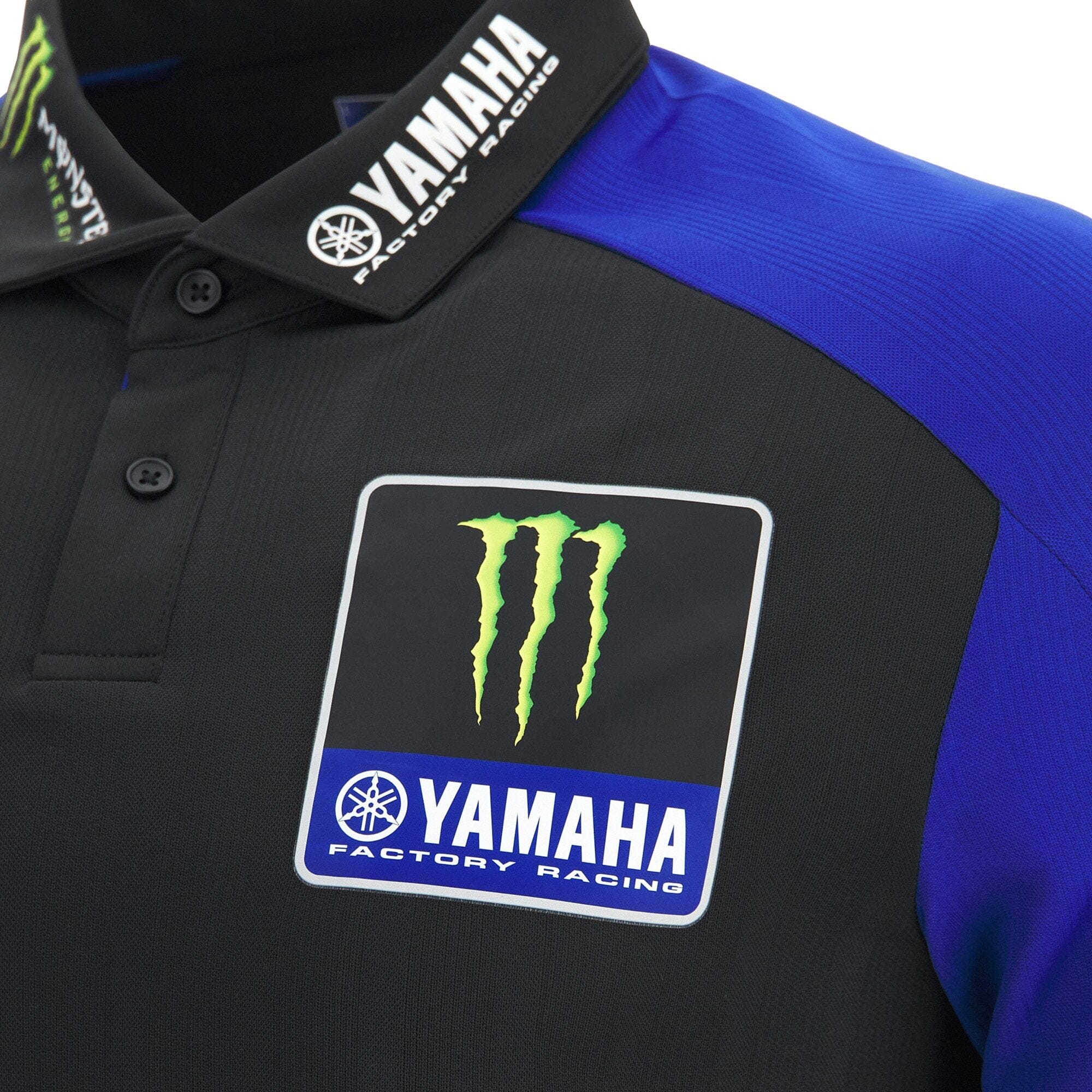 Monster Energy Yamaha 2026 Men's Team Replica Polo Shirt - Black Polos Yamaha Racing