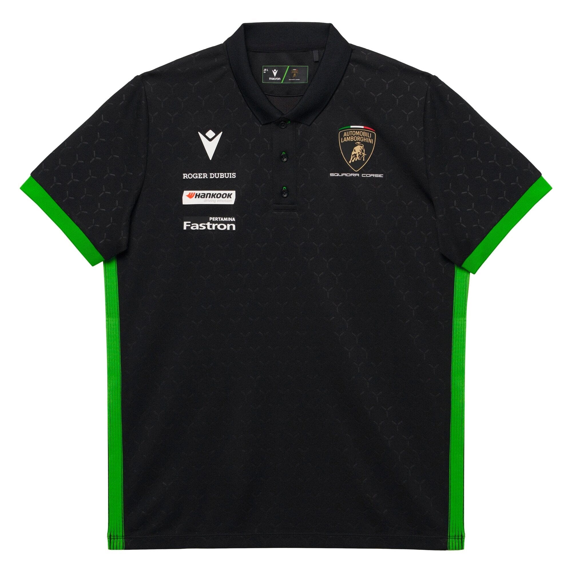 Automobili Lamborghini Squadra Corse 2026 Kids Team Polo Shirt - White/Black Polos Automobili Lamborghini S Black