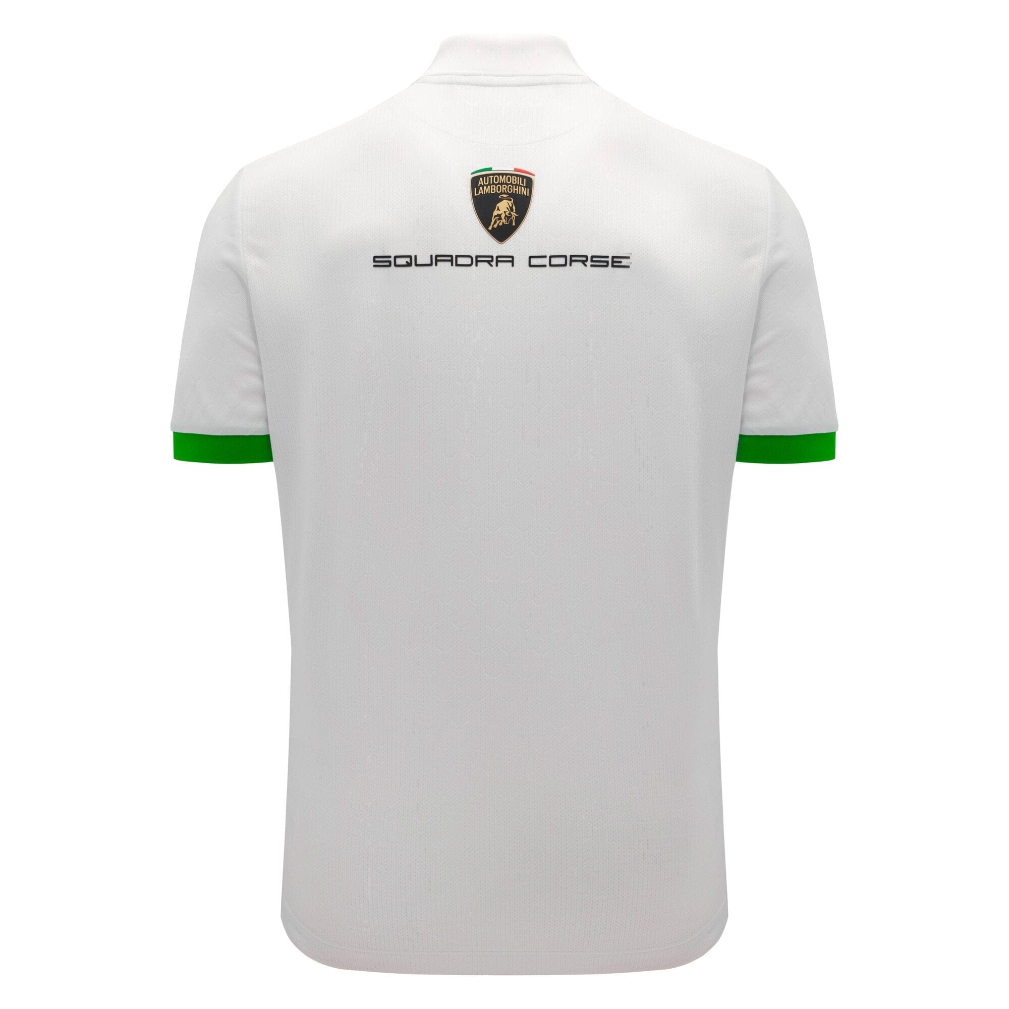 Automobili Lamborghini Squadra Corse 2026 Men's Team Polo Shirt - White/Black Polos Automobili Lamborghini