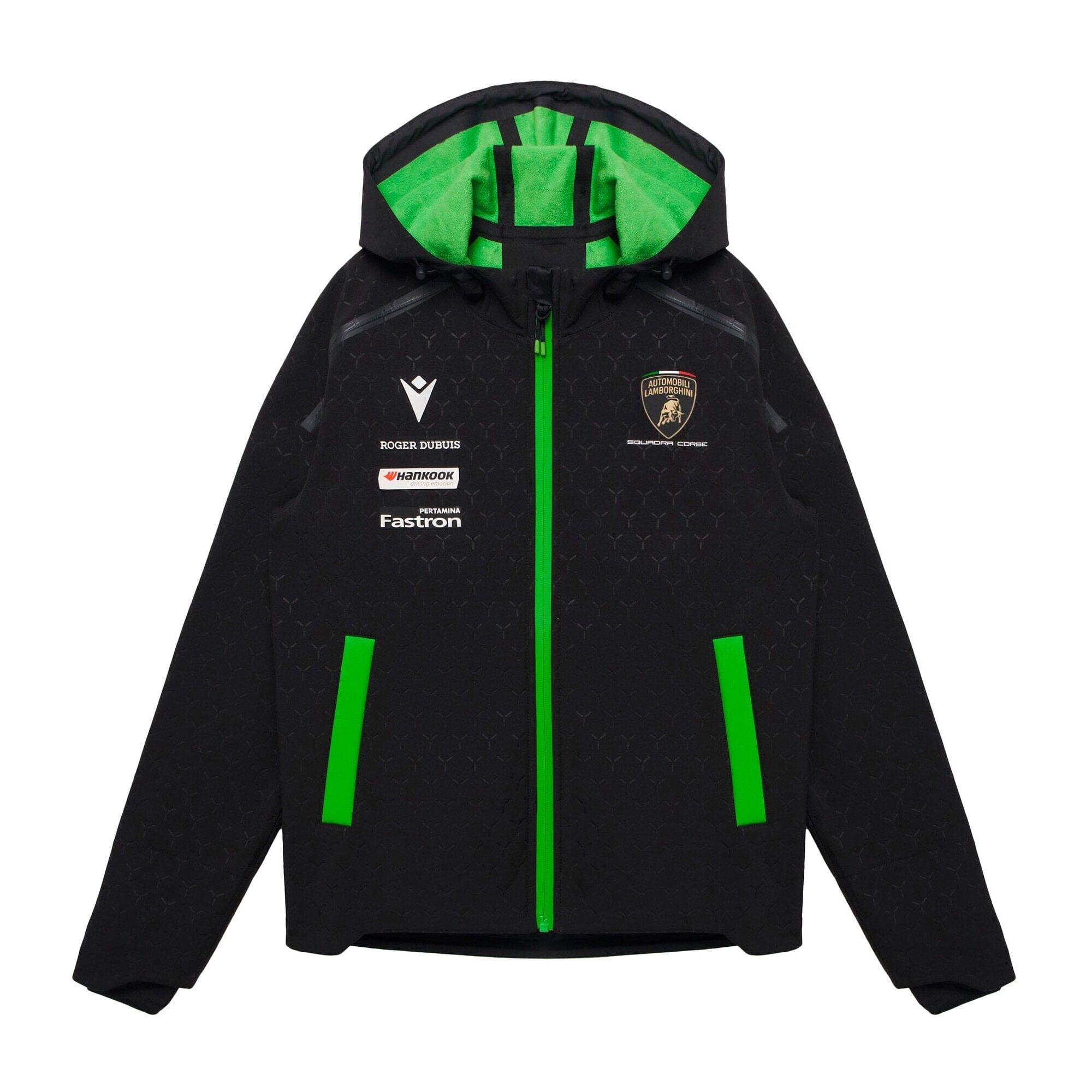 Automobili Lamborghini Squadra Corse 2026 Kids Softshell Jacket - Black Jackets Automobili Lamborghini