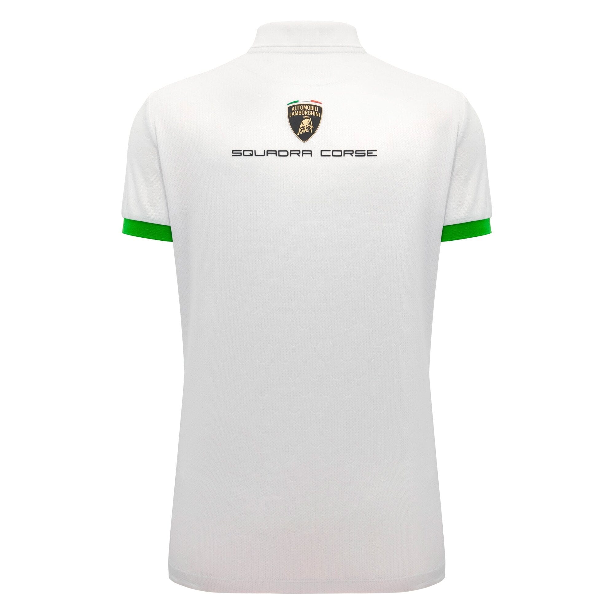 Automobili Lamborghini Squadra Corse 2026 Women's Team Polo Shirt - White/Black Polos Automobili Lamborghini