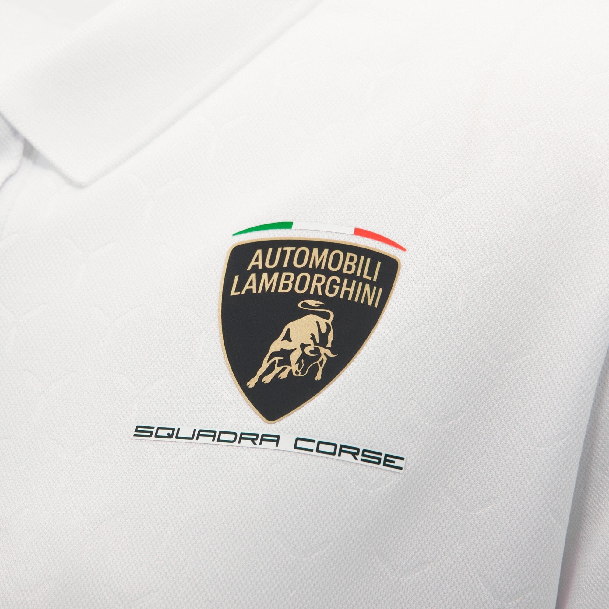 Automobili Lamborghini Squadra Corse 2026 Women's Team Polo Shirt - White/Black Polos Automobili Lamborghini