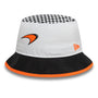 McLaren Racing F1 New Era Checkered Tapered Bucket Hat - White Hats McLaren-Castore