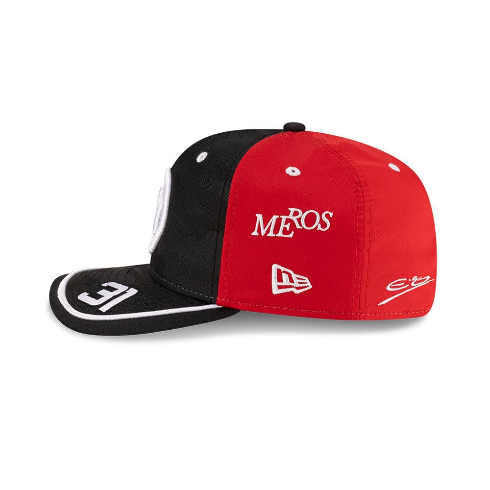 Haas Racing F1 New Era 9Seventy 2025 Esteban Ocon Team Hat - Black Hats Haas F1 Racing Team