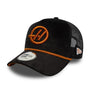 Haas Racing F1 New Era Corduroy EF Trucker Hat - Black Hats Haas F1 Racing Team