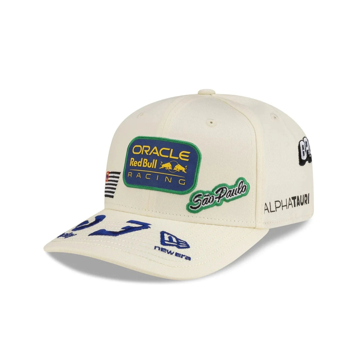 Red Bull Racing F1 New Era 9Seventy 2026 Max Verstappen SE Brazil GP Team Hat - White Hats Red Bull Racing