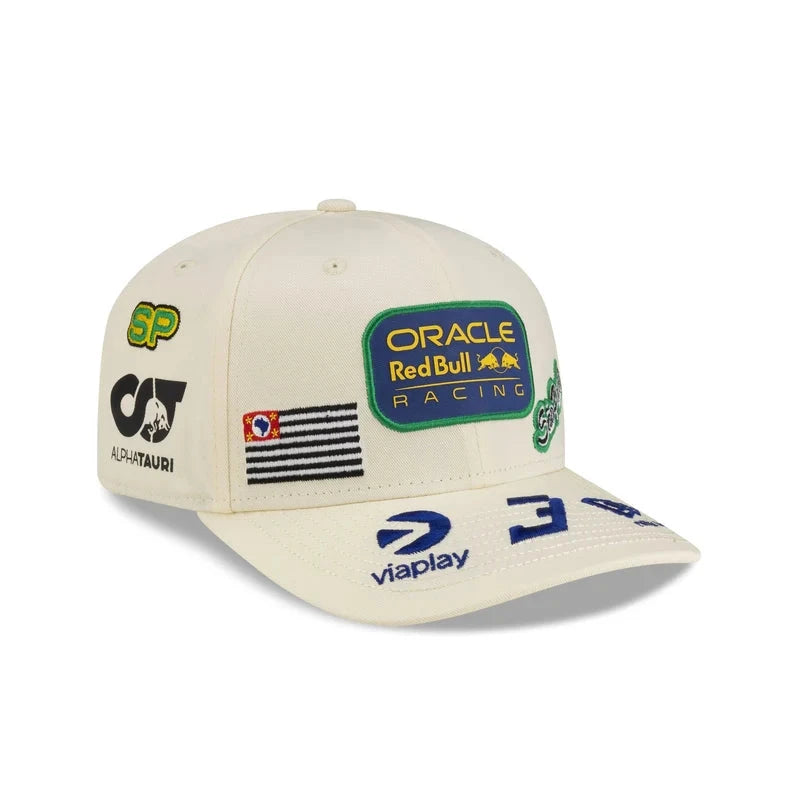 Red Bull Racing F1 New Era 9Seventy 2026 Max Verstappen SE Brazil GP Team Hat - White Hats Red Bull Racing