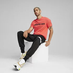 Mercedes Benz AMG Puma Large Logo T-Shirt - Black/White/Red T-shirts Mercedes AMG Petronas