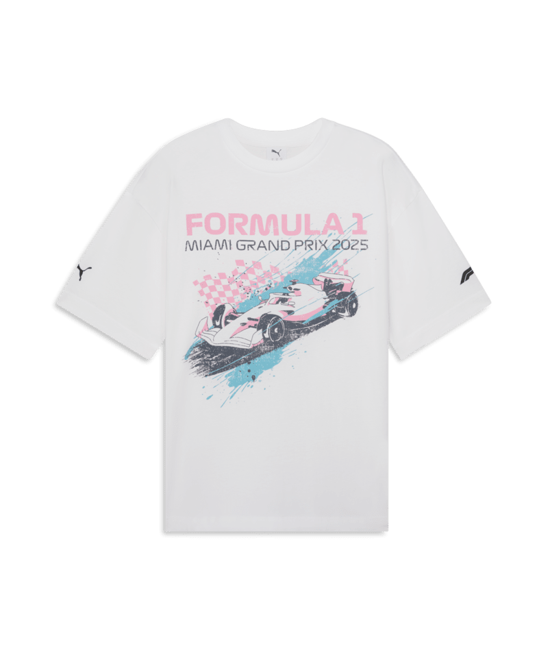 Formula 1 Tech Collection F1 Miami GP T-Shirt - Puma Black/White T-shirts Formula 1 S White