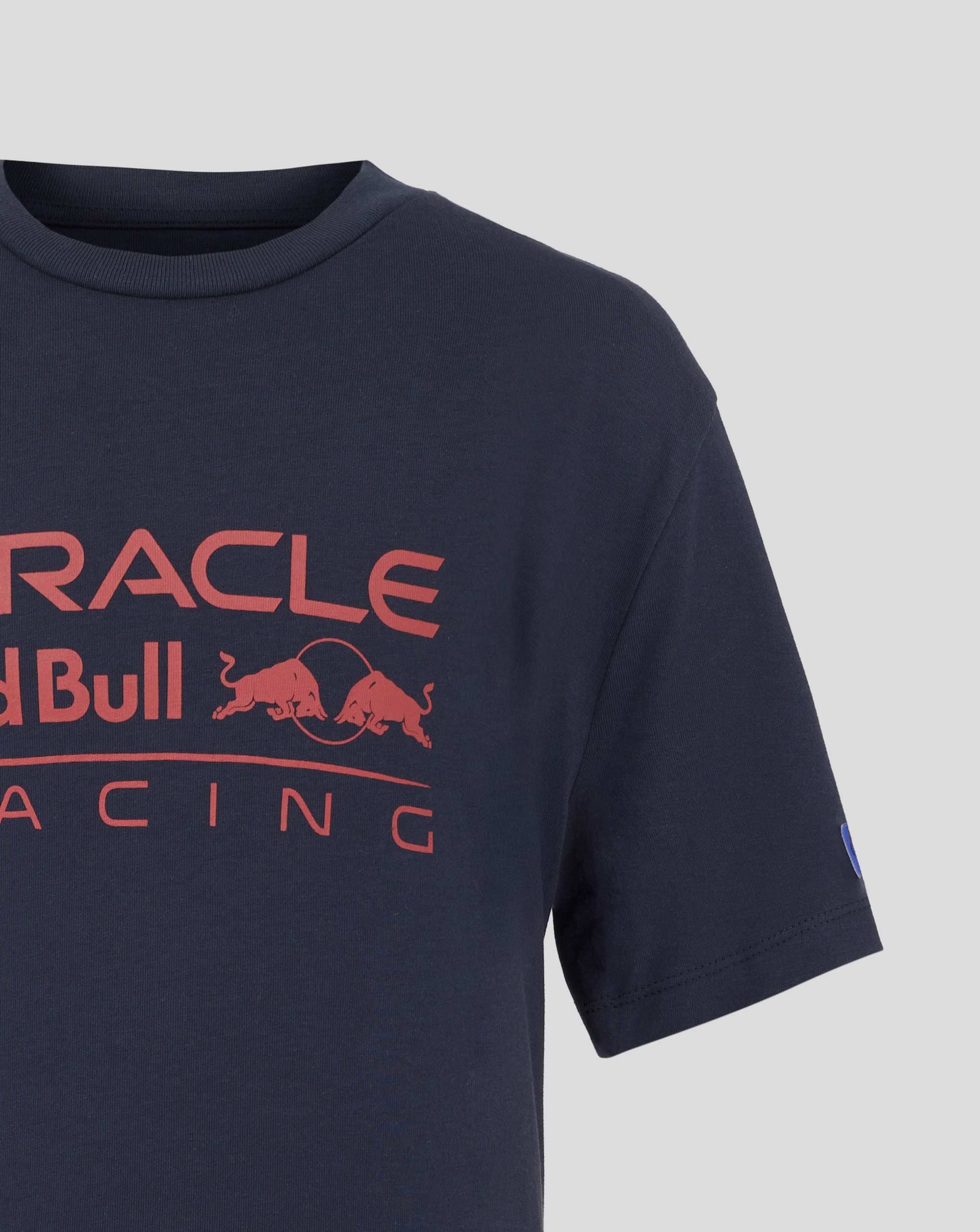 Red Bull Racing F1 Kids Relaxed Fit Large Front Logo T-shirt - Youth Navy T-shirts Red Bull Racing