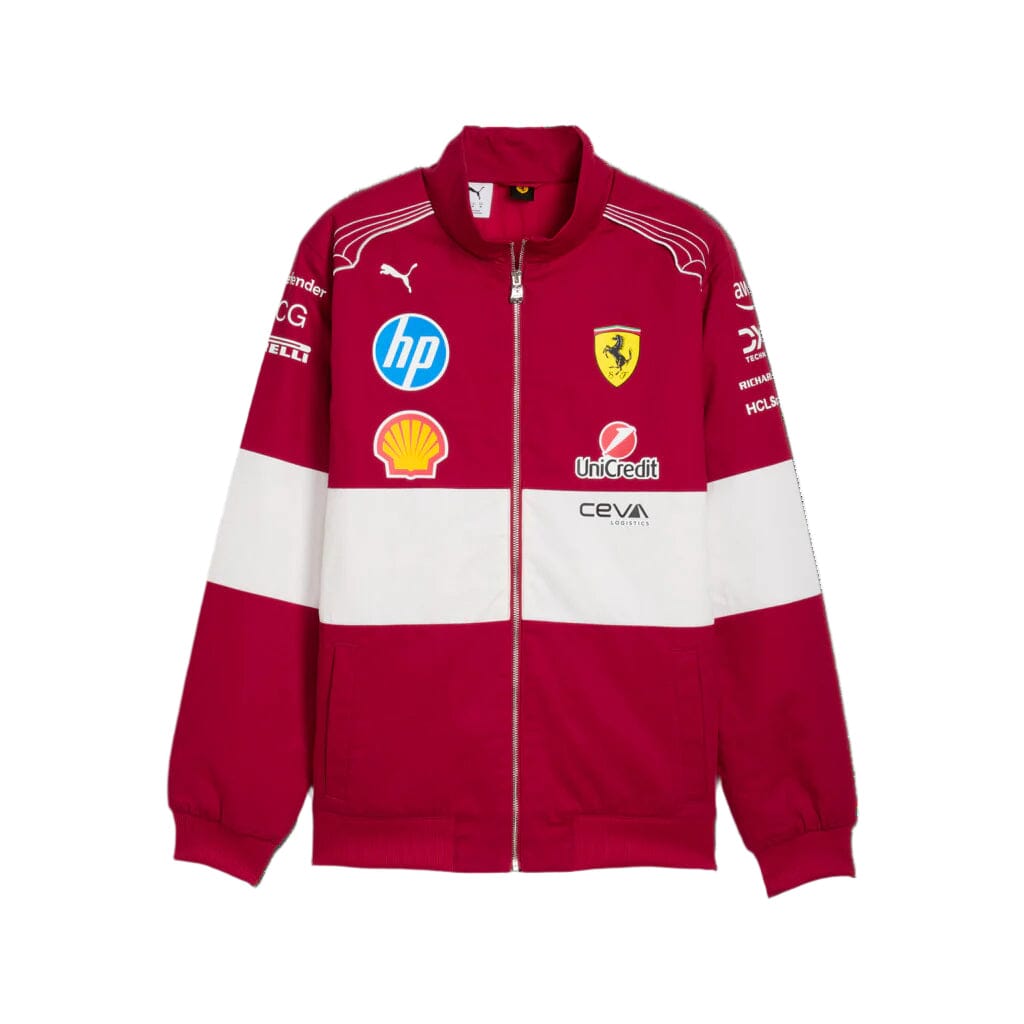 Scuderia Ferrari F1 2025 Team Vintage Racing Jacket - Dark Cherry Jackets Scuderia Ferrari