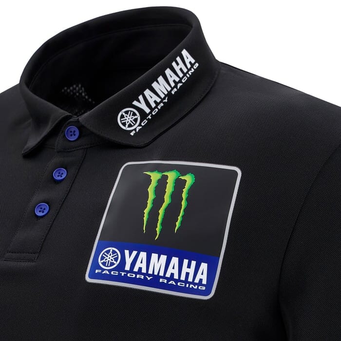 Monster Energy Yamaha Men's Fan Gear Polo Shirt - Black Polos Yamaha Racing