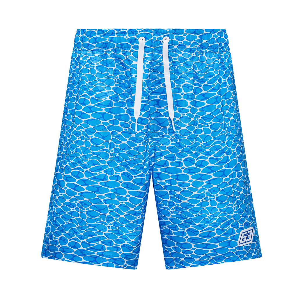 Mercedes Benz F1 Special Edition George Russell 2023 "No Diving" Miami GP Swim Shorts-Blue Shorts Mercedes AMG Petronas 