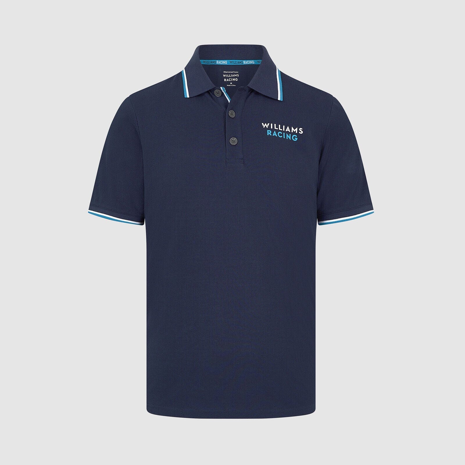 Williams Racing F1 Men's Small Logo Polo Shirt - Navy Polos Williams Racing