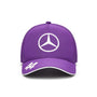 Mercedes AMG Petronas F1 2024 Lewis Hamilton Team Trucker Hat -Black/White/Purple Hats Mercedes AMG Petronas Purple
