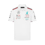 Mercedes AMG Petronas F1 2024 Men's Team Polo Shirt - White/Black Polos Mercedes AMG Petronas XS White