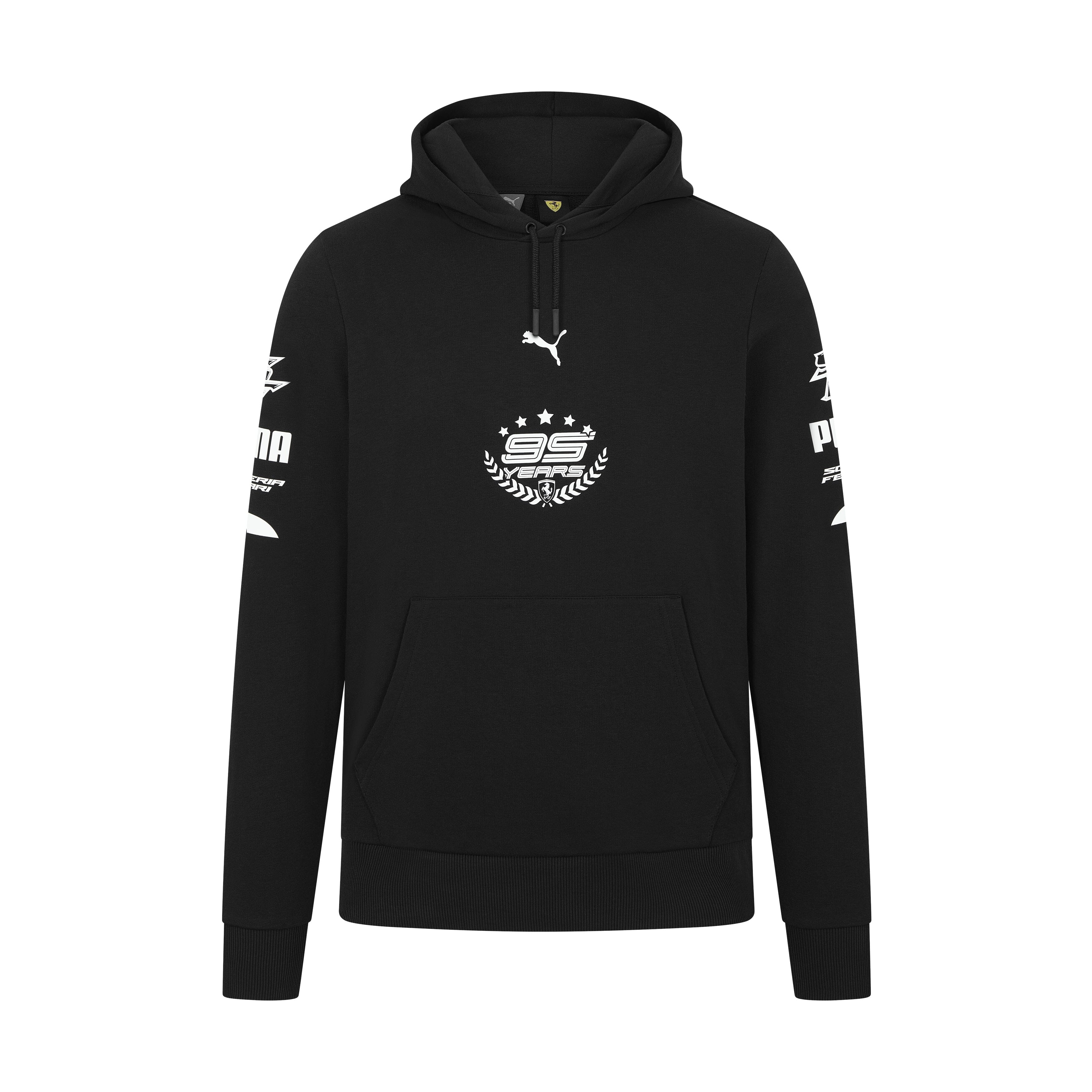 Scuderia Ferrari F1 Men's "95 Years" Hoodie - Black/Red Hoodies Scuderia Ferrari XS Black