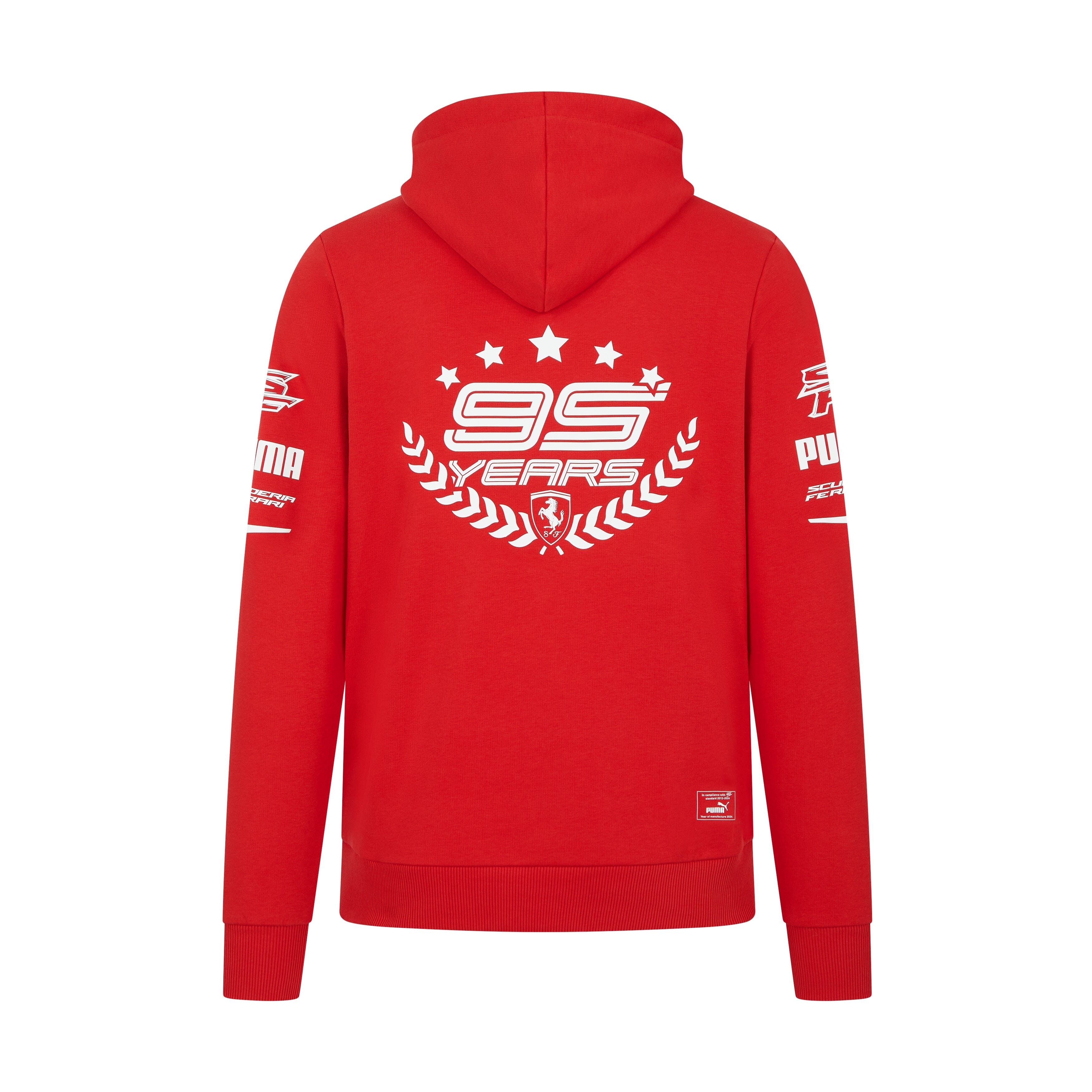 Scuderia Ferrari F1 Men's "95 Years" Hoodie - Black/Red Hoodies Scuderia Ferrari