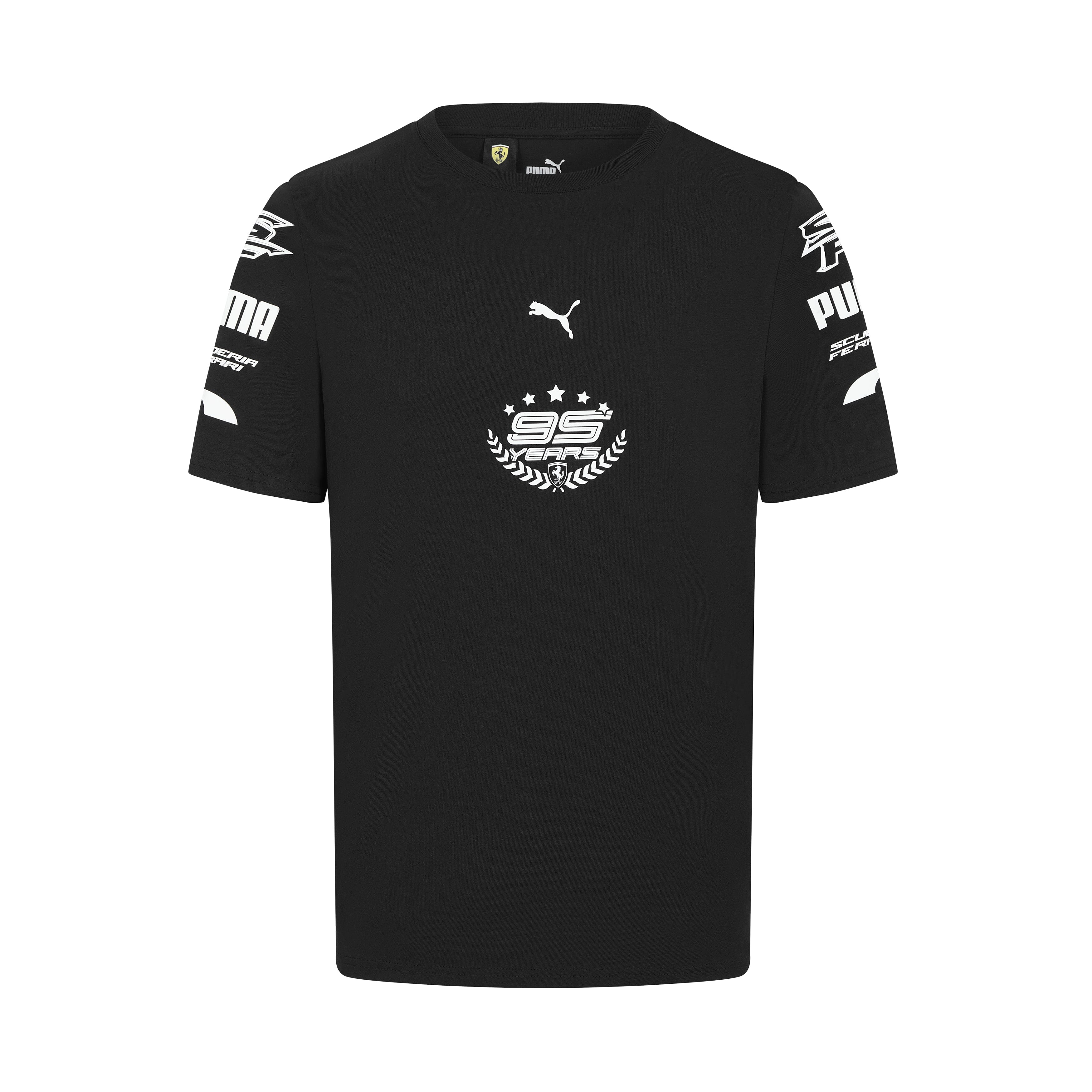 Scuderia Ferrari F1 Men's "95 Years" T-Shirt - Black/Red T-shirts Scuderia Ferrari XS Black