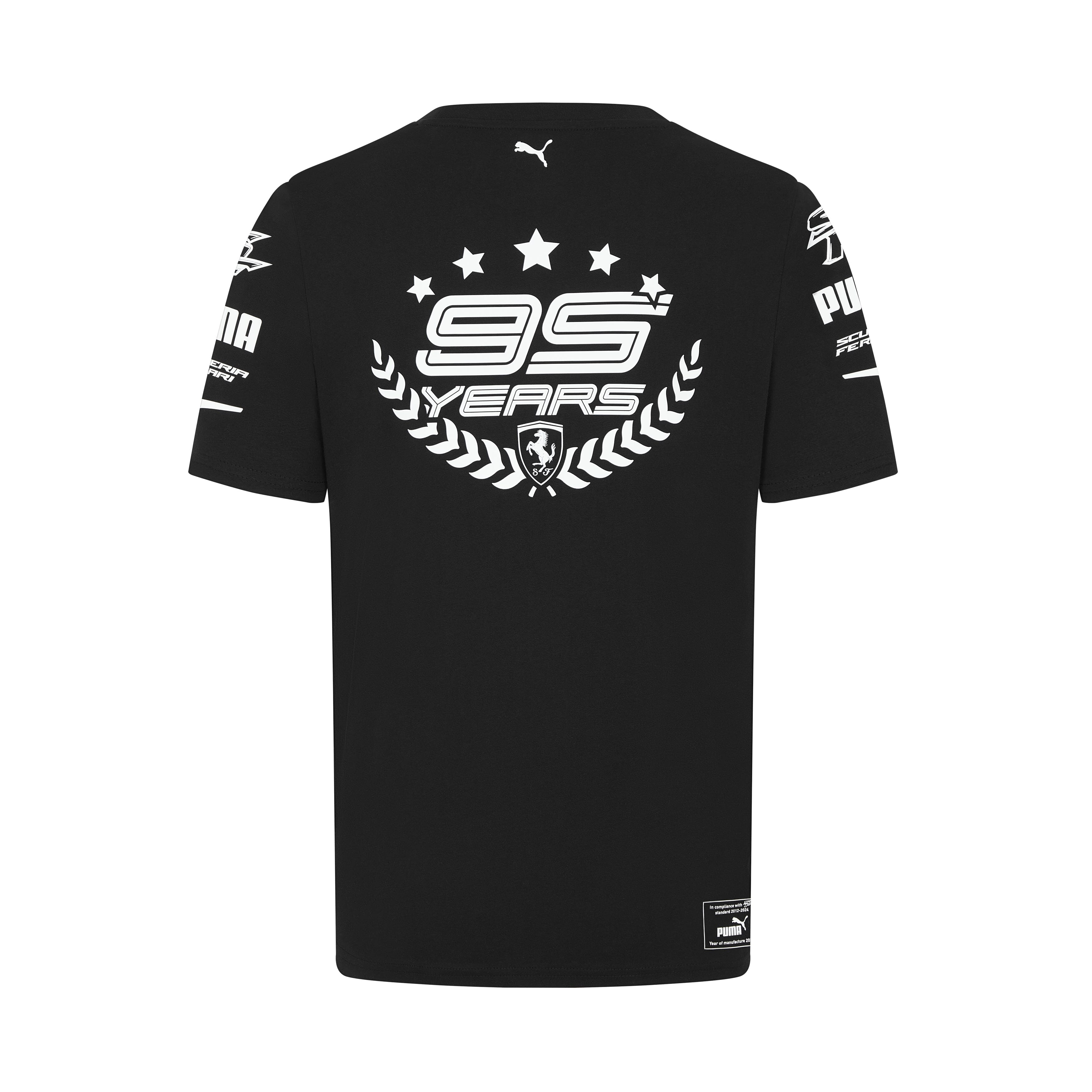 Scuderia Ferrari F1 Men's "95 Years" T-Shirt - Black/Red T-shirts Scuderia Ferrari